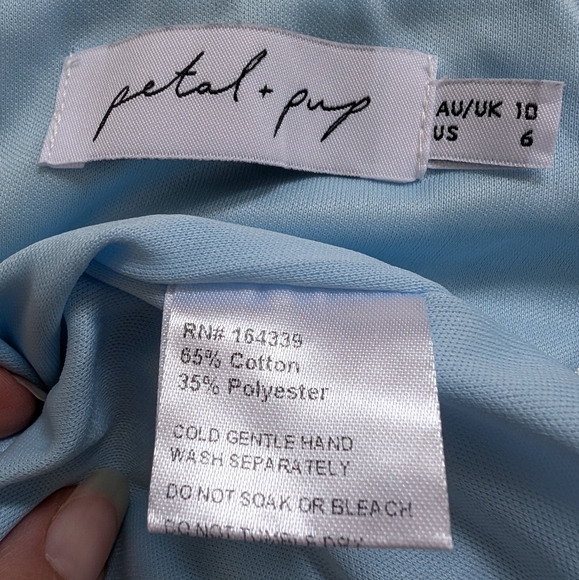 Petal + Pup Blue Floral Mini Dress 6 - Picture 8 of 12